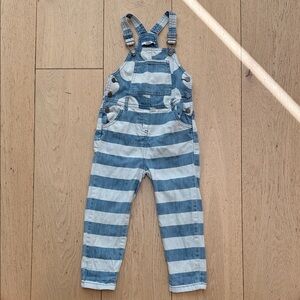 Stella McCartney Kids Blue and White Striped Overalls